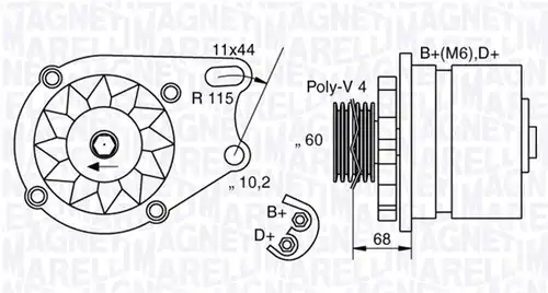 генератор MAGNETI MARELLI 063321747010