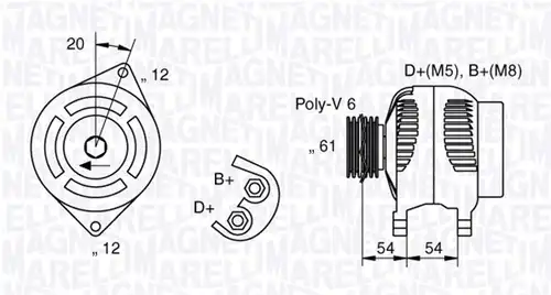 генератор MAGNETI MARELLI 063321819010