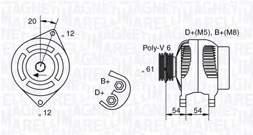 генератор MAGNETI MARELLI 063321826010