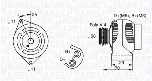 генератор MAGNETI MARELLI 063341702010