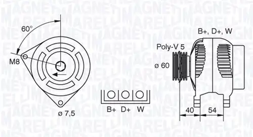 генератор MAGNETI MARELLI 063341730010