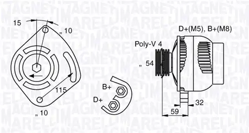 генератор MAGNETI MARELLI 063377001010