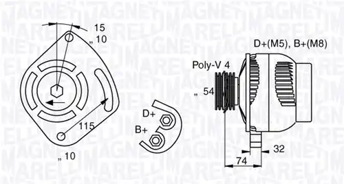 генератор MAGNETI MARELLI 063377011010