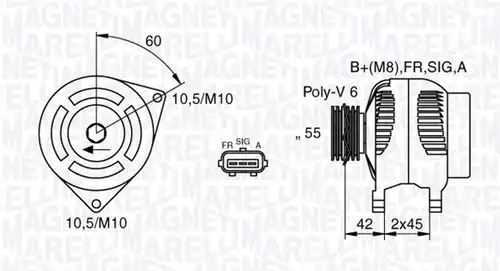 генератор MAGNETI MARELLI 063377416010