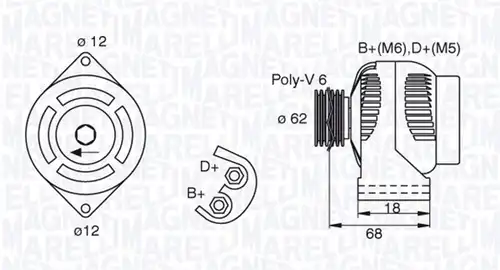 генератор MAGNETI MARELLI 063377490010