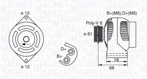 генератор MAGNETI MARELLI 063377492010