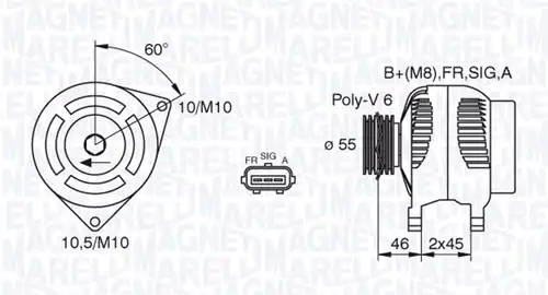 генератор MAGNETI MARELLI 063380002010