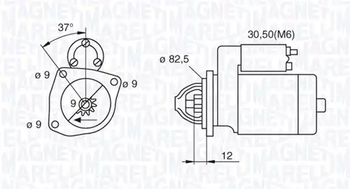 стартер MAGNETI MARELLI 063521082390