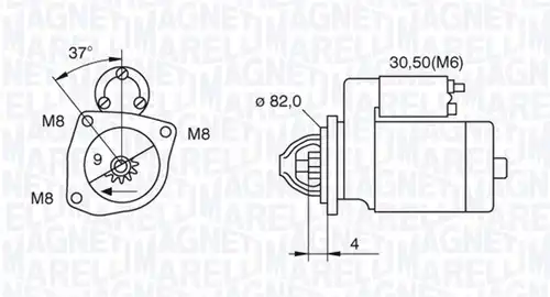 стартер MAGNETI MARELLI 063521093000