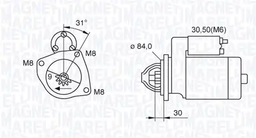 стартер MAGNETI MARELLI 063521093070