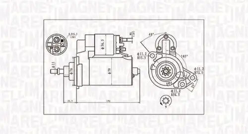 стартер MAGNETI MARELLI 063720713010