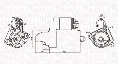 стартер MAGNETI MARELLI 063721050010