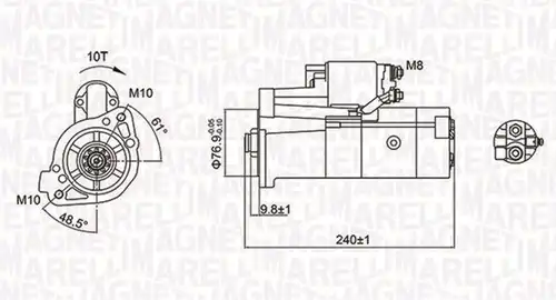 стартер MAGNETI MARELLI 063721221010