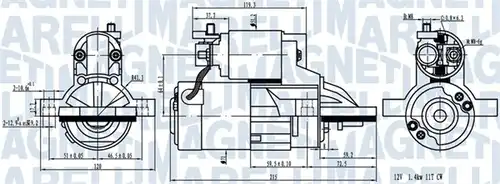 стартер MAGNETI MARELLI 063721436010