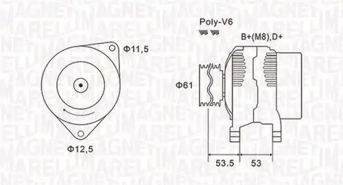 генератор MAGNETI MARELLI 063731698010