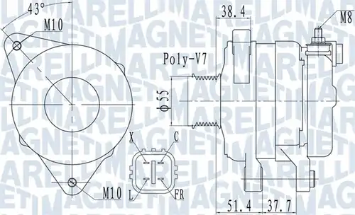 генератор MAGNETI MARELLI 063732121010