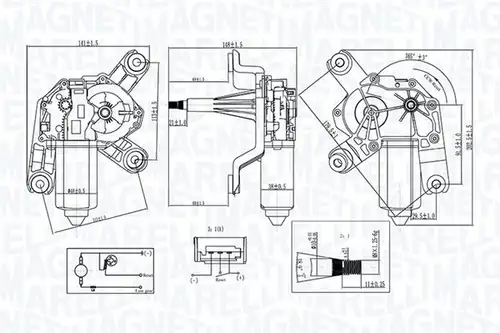 двигател на чистачките MAGNETI MARELLI 064070900010