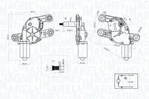 двигател на чистачките MAGNETI MARELLI 064073300010