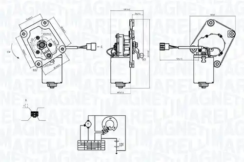 двигател на чистачките MAGNETI MARELLI 064374900010