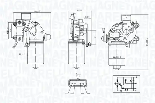 двигател на чистачките MAGNETI MARELLI 064377400010