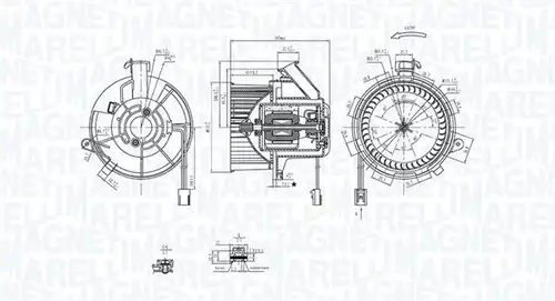 вентилатор вътрешно пространство MAGNETI MARELLI 069412290010