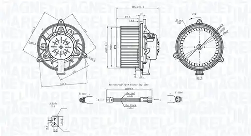 вентилатор вътрешно пространство MAGNETI MARELLI 069412742010