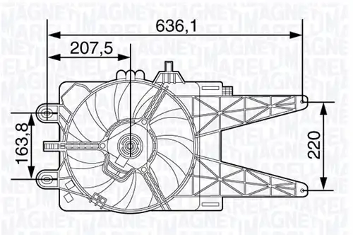 вентилатор, охлаждане на двигателя MAGNETI MARELLI 069422478010