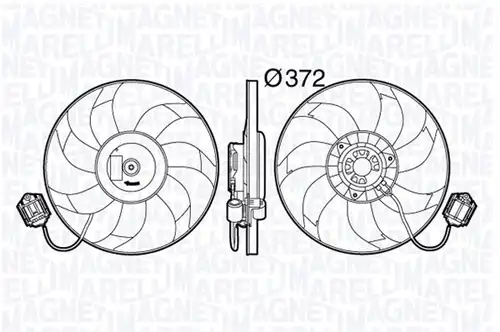 вентилатор, охлаждане на двигателя MAGNETI MARELLI 069422588010