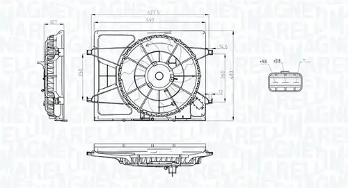 вентилатор, охлаждане на двигателя MAGNETI MARELLI 069422796010