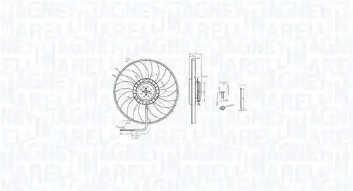 вентилатор, охлаждане на двигателя MAGNETI MARELLI 069422848010