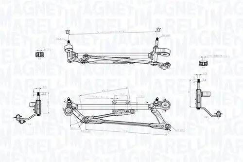 лостов механизъм на чистачките MAGNETI MARELLI 085570702010