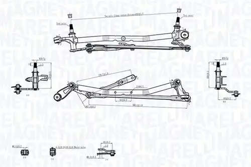 лостов механизъм на чистачките MAGNETI MARELLI 085570736010