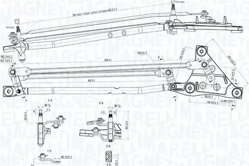 лостов механизъм на чистачките MAGNETI MARELLI 085570738010