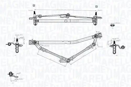 лостов механизъм на чистачките MAGNETI MARELLI 085570749010