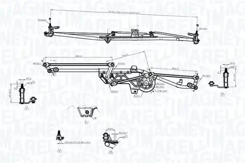 лостов механизъм на чистачките MAGNETI MARELLI 085570752010