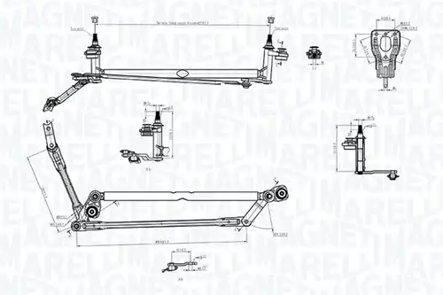 лостов механизъм на чистачките MAGNETI MARELLI 085570759010