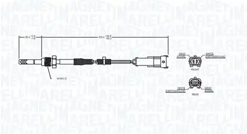 датчик, температура на изгорелите газове MAGNETI MARELLI 172000043010