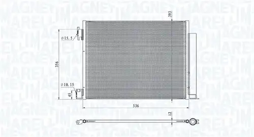 кондензатор, климатизация MAGNETI MARELLI 350203101500