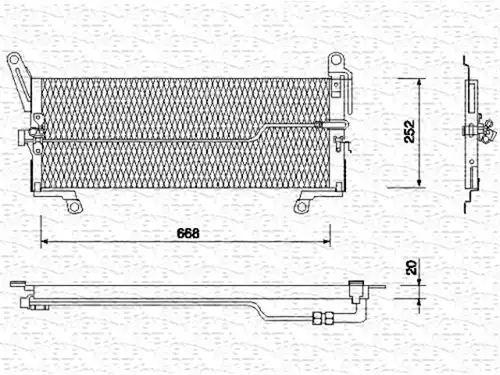 кондензатор, климатизация MAGNETI MARELLI 350203113000