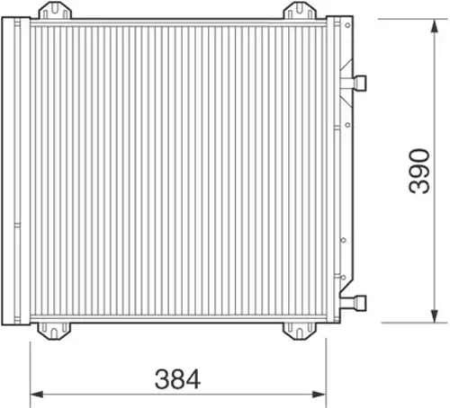 кондензатор, климатизация MAGNETI MARELLI 350203218000