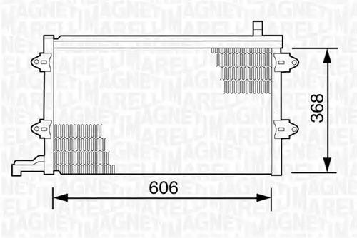 кондензатор, климатизация MAGNETI MARELLI 350203243000