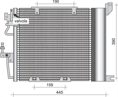 кондензатор, климатизация MAGNETI MARELLI 350203256000