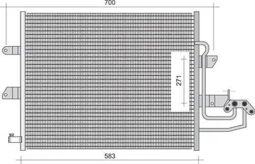 кондензатор, климатизация MAGNETI MARELLI 350203344000