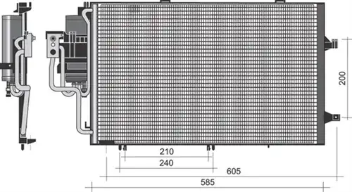 кондензатор, климатизация MAGNETI MARELLI 350203351000