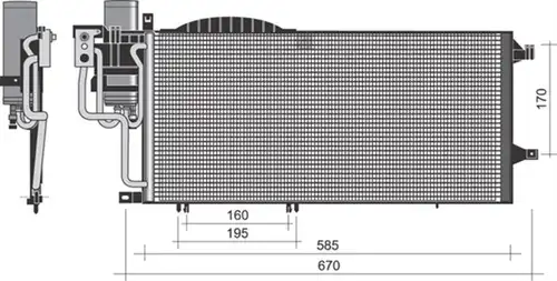 кондензатор, климатизация MAGNETI MARELLI 350203352000