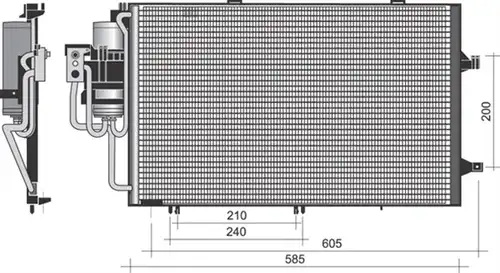 кондензатор, климатизация MAGNETI MARELLI 350203371000