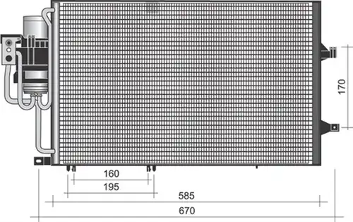 кондензатор, климатизация MAGNETI MARELLI 350203372000