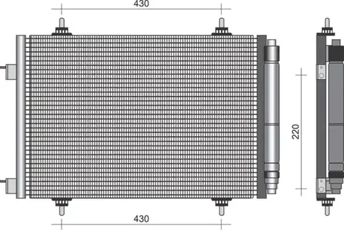 кондензатор, климатизация MAGNETI MARELLI 350203380000