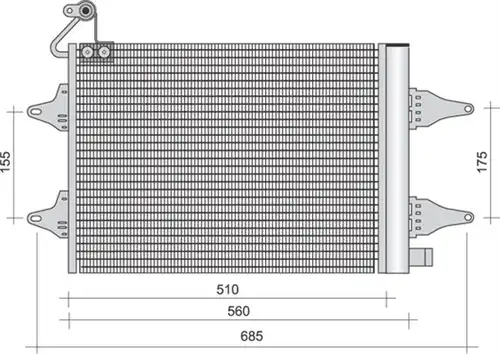 кондензатор, климатизация MAGNETI MARELLI 350203381000