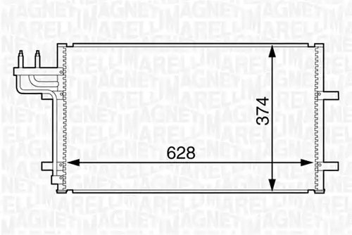 кондензатор, климатизация MAGNETI MARELLI 350203601000